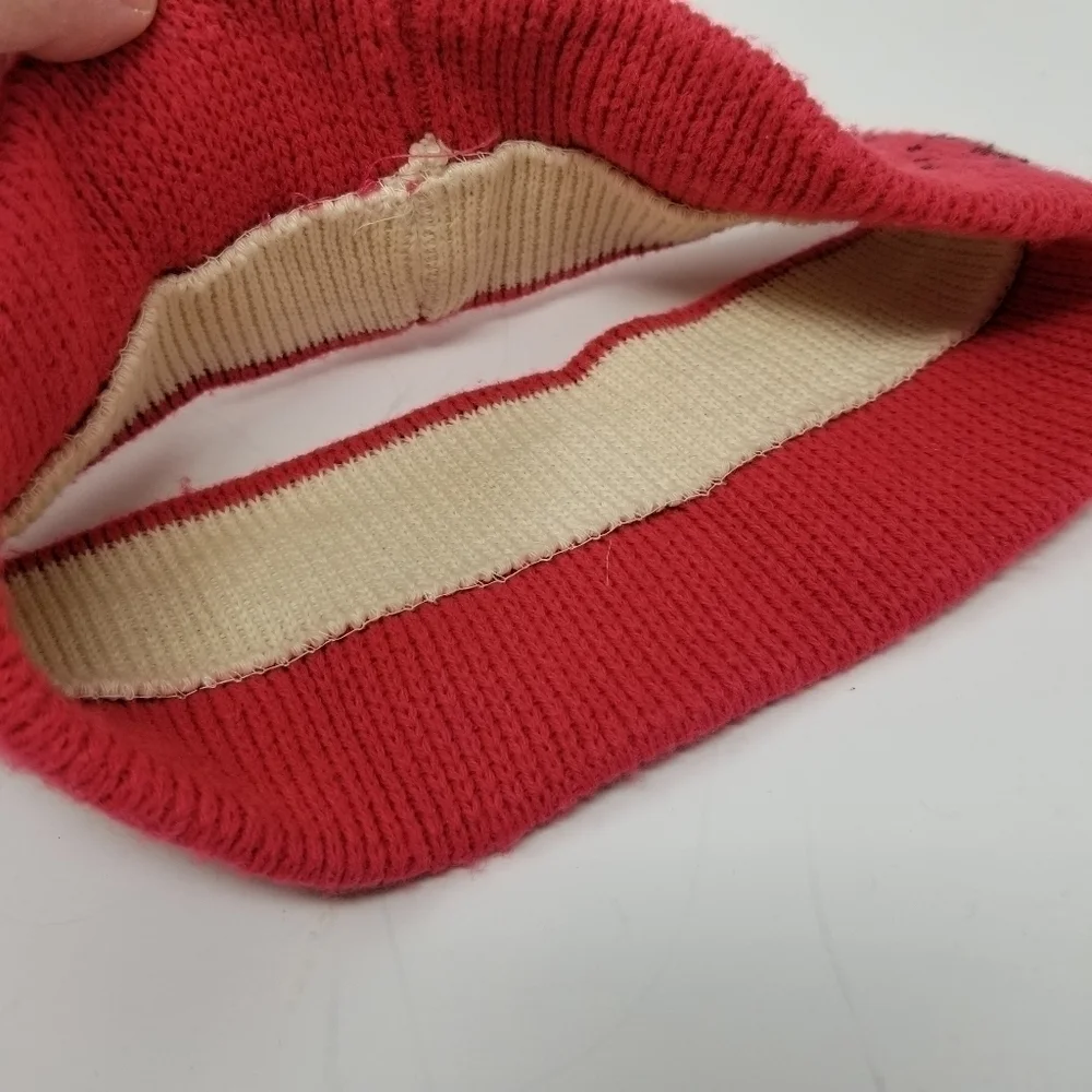 Vintage Winter Snow Ear Warmer Headband Snowflake Pattern Pink